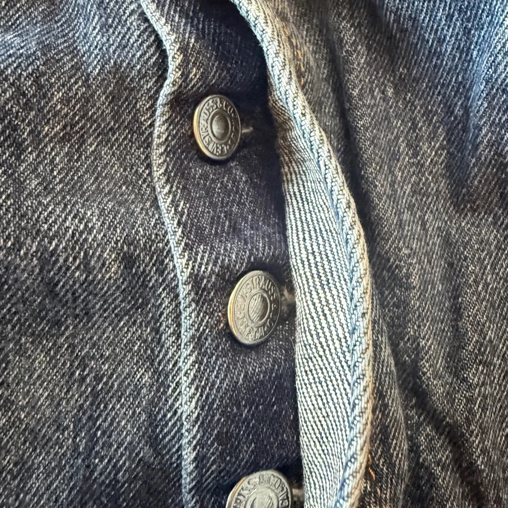 Levis 501 Original Fit Mens Blue Denim Button Fly Straight Leg Jeans‎ 38x32